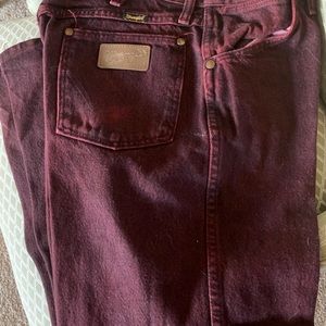 Men’s red wrangler jeans